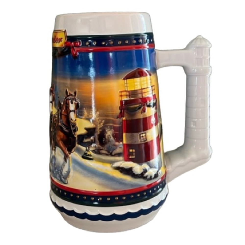 2002 BUDWEISER “GUIDING THE WAY HOME” HOLIDAY STEIN ANHEUSER BUSH CS529 VINTAGE